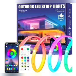 Outdoor LED Strip Lights Waterproof, 100FT RGB IP67 Led Lights